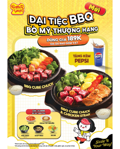 CUBE BEEF - ĐẠI TIỆC BBQ BÒ MỸ THƯỢNG HẠNG